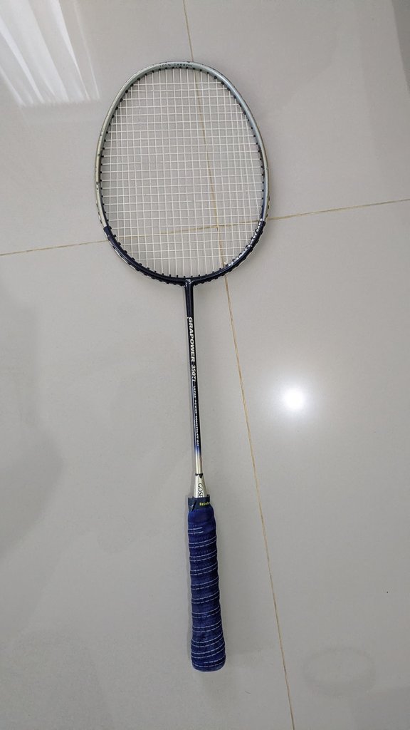 A racket from the rotation, still intact