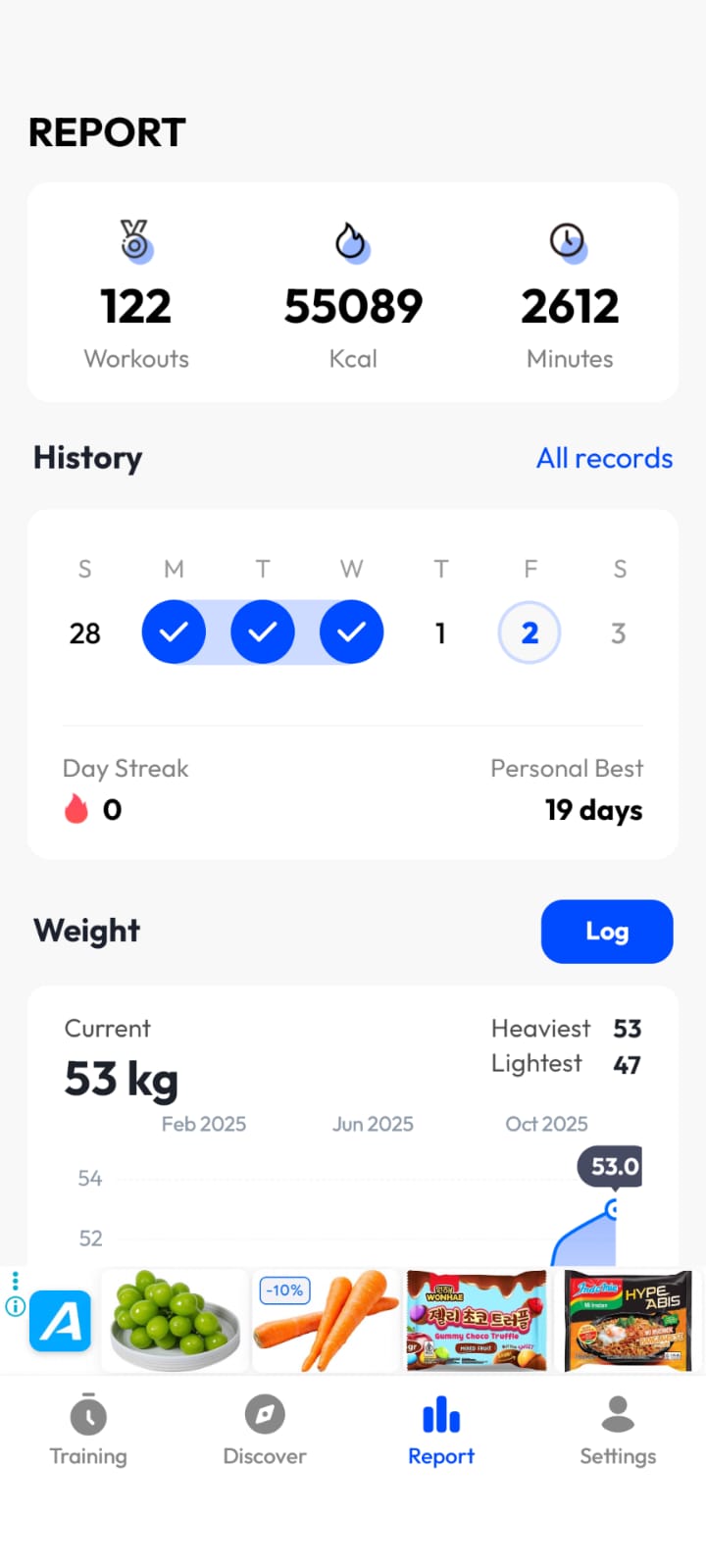 Workout app annual summary, part 2